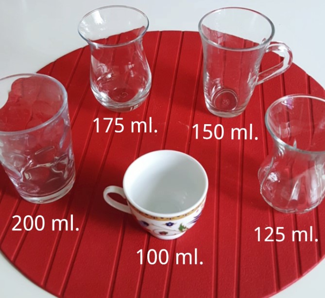 1 su bardağı kaç ml